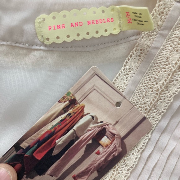 Pins and needles cream chiffon dress with slip size medium - Picture 2 of 10